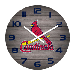 Imperial MLB Weathered Wall Clock, 16", St. Louis Cardinals