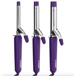 Conair® Supreme Triple Value Pack Curling Irons, Purple/Silver, Pack Of 3 Irons