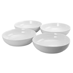 Gibson Home 4-Piece Dinner And Serving Bowls Set, 8-1/2", White