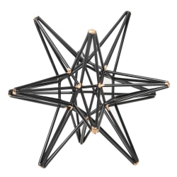 Anji Mountain Large Star, 7"H x 7"W x 7"D, Black