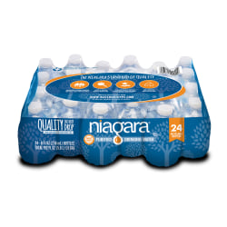 Niagara Purified Drinking Water Bottles, 8 Fl Oz, Pack Of 24 Bottles