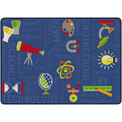 Flagship Carpets STEAM Area Rug, 6'H x 8'4"W, Blue