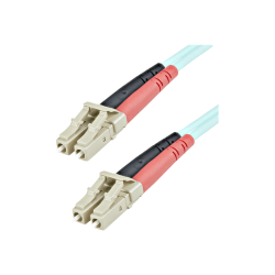 StarTech.com 1m (3ft) LC/UPC to LC/UPC OM3 Multimode Fiber Optic Cable, Full Duplex 50/125µm Zipcord Fiber Cable