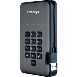 iStorage diskAshur PRO2 4 TB Portable Rugged Hard Drive - 2.5" External - TAA Compliant - Thin Client Device Supported - USB 3.2 (Gen 1) Type A - 160 MB/s Maximum Read Transfer Rate - 256-bit Encryption Standard