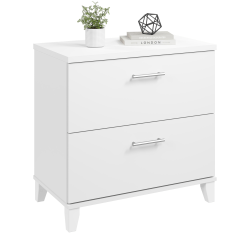 Bush Home Somerset 2 Drawer Lateral File Cabinet, White, Standard Delivery