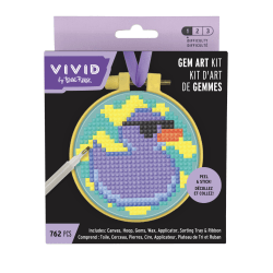Vivid by Brea Reese® Mini Hoop Gem Art Kit, Rubber Duck, 3-1/2"