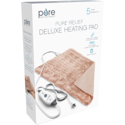 Pure Enrichment PureRelief Deluxe Heating Pad, 11-1/2" x 23-1/2", Mauve