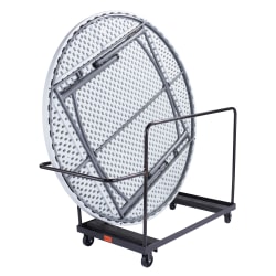 National Public Seating Dolly, DY-71R Folding Table, 40-1/2"H x 28"W x 61-1/2"D, Brown