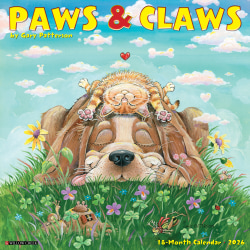 2026 Willow Creek Press Humor & Comics Monthly Wall Calendar, 12" x 12", Paws & Claws by Gary Patterson, January To December, 52341