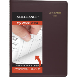 2024-2025 AT-A-GLANCE® 13-Month Weekly Appointment Book Planner, 8-1/4" x 11", Winestone, January 2024 To January 2025, 7095050