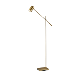 Adesso Collette LED Floor Lamp, 63"H, Antique Brass