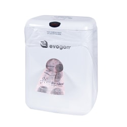 Hospeco EvoGen No Touch ABS Combination Waste Receptacle, 12-1/2"H x 5-3/4"W, White