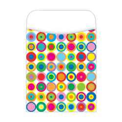 Barker Creek Peel & Stick Library Pockets, 3 1/2" x 5 1/8", Disco Dots, Pack Of 30