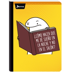 Norma Notebook, College Rule, 7-1/2" x 9-3/4", 100 Sheets, Flork, Total Qty 1