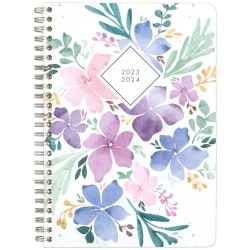 2023-2024 Cambridge® GreenPath Academic Weekly/Monthly Planner, 5-1/2" x 8-1/2", Floral, July 2023 to June 2024, GP40-200A