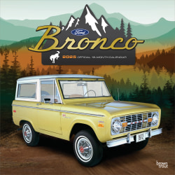 2025 BrownTrout Ford Bronco OFFICIAL Monthly Plastic-Free Square Wall Calendar, 12" x 12", Cars and Trucks, January to December 2025, 9781975482978