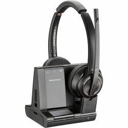Poly Savi 8200 Series W8220 - Headset - on-ear - DECT 6.0 / Bluetooth - wireless - active noise canceling