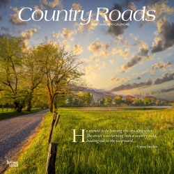 2024 Brown Trout Monthly Square Wall Calendar, 12" x 12", Country Roads, January To December