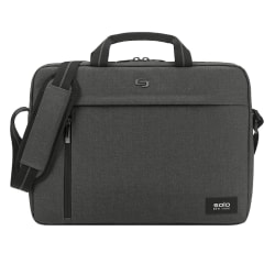 Solo New York Rivington Slim Briefcase With 15.6" Laptop Pocket, Gray