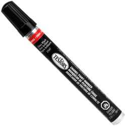 Testors Enamel Markers, 5-5/8", Black, Pack Of 12 Markers