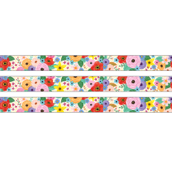 Teacher Created Resources Straight Border Trim Rolls, 50’, Wildflowers, Pack Of 3 Rolls