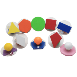 READY 2 LEARN Giant Stampers, Geometric Shapes, Filled In, Set Of 10