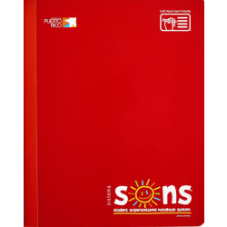 SONS System Journal-Style Notebooks, 9-3/4" x 7-1/2", 1 Subject, Primary Rule, 200 Sheets, Red, Pack Of 30 Notebooks