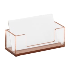Realspace® Rose Gold Acrylic Business Card Holder