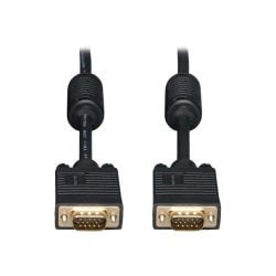 Eaton Tripp Lite Series VGA High-Resolution RGB Coaxial Cable (HD15 M/M), 30 ft. (9.14 m) - VGA cable - HD-15 (VGA) (M) to HD-15 (VGA) (M) - 30 ft - molded - black
