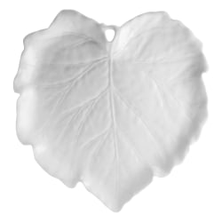 Martha Stewart Ceramic Leaf-Shaped Serving Platter, 15-5/16", White