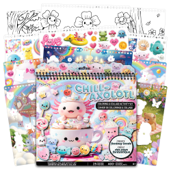 Fashion Angels Chill Axolotl Coloring & Collage Poster Set, Total Qty 1