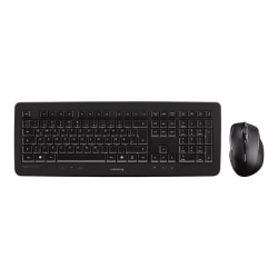 CHERRY DW 5100 - Keyboard and mouse set - wireless - 2.4 GHz - US with Euro symbol - key switch: CHERRY LPK - black