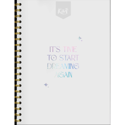 Norma Large Spiral Composition Notebook, 11" x 8-1/2", 10-Subject, College Rule, 200 Sheets, Platinum