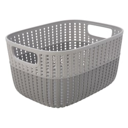 Realspace® Sailor Knot 2-Tone Storage Tote, Small Size, Gray