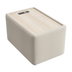 Bush Business Furniture Assemble Modular Side Table with Charging Station, Oat Fabric, Standard Delivery