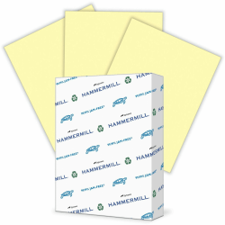 Hammermill® Colors Color Multi-Use Printer & Copy Paper, 1 Ream, Canary, Letter (8.5" x 11"), 500 Sheets Per Ream, 24 Lb, 96 Brightness