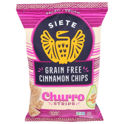 Siete Family Foods Grain-Free Cinnamon Churro Strips, 5 Oz, Total Qty 12