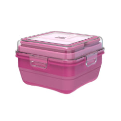 Cool Gear Expandable Lunch Box, 2-3/4"H x 6"W x 6"D, Dusty Rose