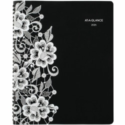 At-A-Glance Lacey 2024 Weekly Monthly Appointment Book Planner, Large, 8 1/2" x 11" - Large Size - Professional - Julian Dates - Weekly, Monthly - 12 Month - January 2024 - January 2025 - 7:00 AM to 8:00 PM - Hourly, Monday - Friday