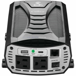 Cobra® 400PSW Pure Sine Wave Power Inverter, Black & Gray, CPI400PSW