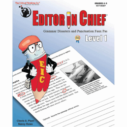 The Critical Thinking Co. Editor In Chief Level 1 Workbook, Grades 4-5
