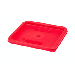 Cambro Square Polyethylene Food Storage Lids, 6 Qt/8 Qt, Red, Pack Of 6 Lids