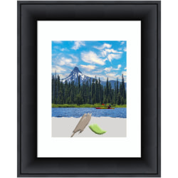 Amanti Art Nero Wood Picture Frame, Opening Size 14" x 17" (Matted To 11" x 14"), Black