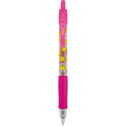 Pilot G2 | SmileyWorld Gel Pen, Fine Point, 0.7mm, Pink Ink, Single Pen
