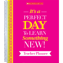 Scholastic Teacher Inspiration Weekly/Monthly Planner, 9" x 11", Pink, July to June