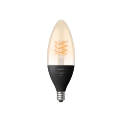 Philips Hue White - LED filament light bulb - shape: candle - E12 - 4.5 W (equivalent 25 W) - warm white light - 2100 K