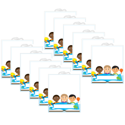 Ashley Productions Hanging Storage Bags, 10-1/2" x 12-1/2", Multicultural File Buddy, Pack Of 12 bags