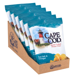 Cape Cod Sea Salt & Vinegar Potato Chips, 2.0 Oz, Case Of 6 Bags