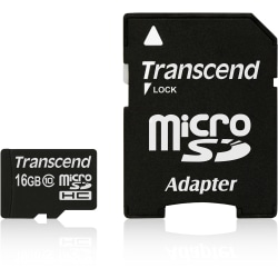 Transcend TS16GUSDHC10 16 GB Class 10 microSDHC - Class 10 - 1 Card
