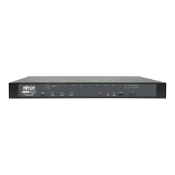 Tripp Lite 8-Port Cat5 KVM over IP Switch with Virtual Media - 1 Local & 1 Remote User, 1U Rack-Mount, TAA - KVM switch - 8 x KVM port(s) - 1 local user - 2 IP users - rack-mountable - government GSA - TAA Compliant